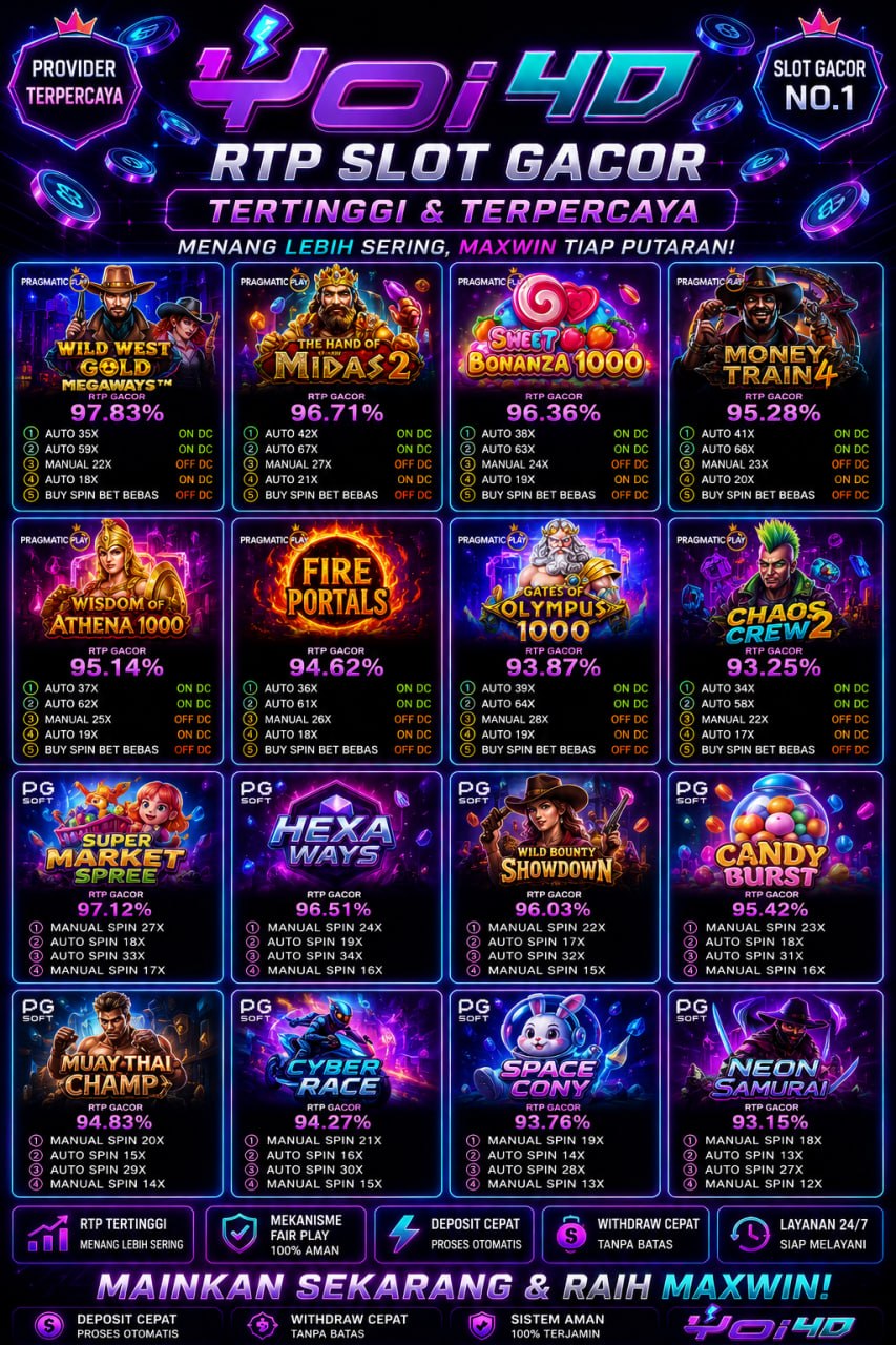 RTP SLOT GACOR YOI4D HARI INI