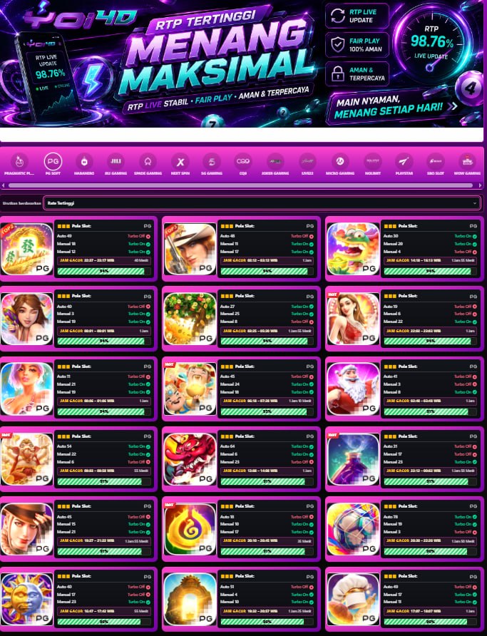 𝕀ℕ𝔽𝕆 𝕃𝔼ℕ𝔾𝕂𝔸ℙ ℝ𝕋ℙ :https://yoi4d.rtp-update.com
𝙻𝙸𝙽𝙺 𝙻𝙾𝙶𝙸𝙽 & 𝙿𝙻𝙰𝚈 :https://rdrnwl