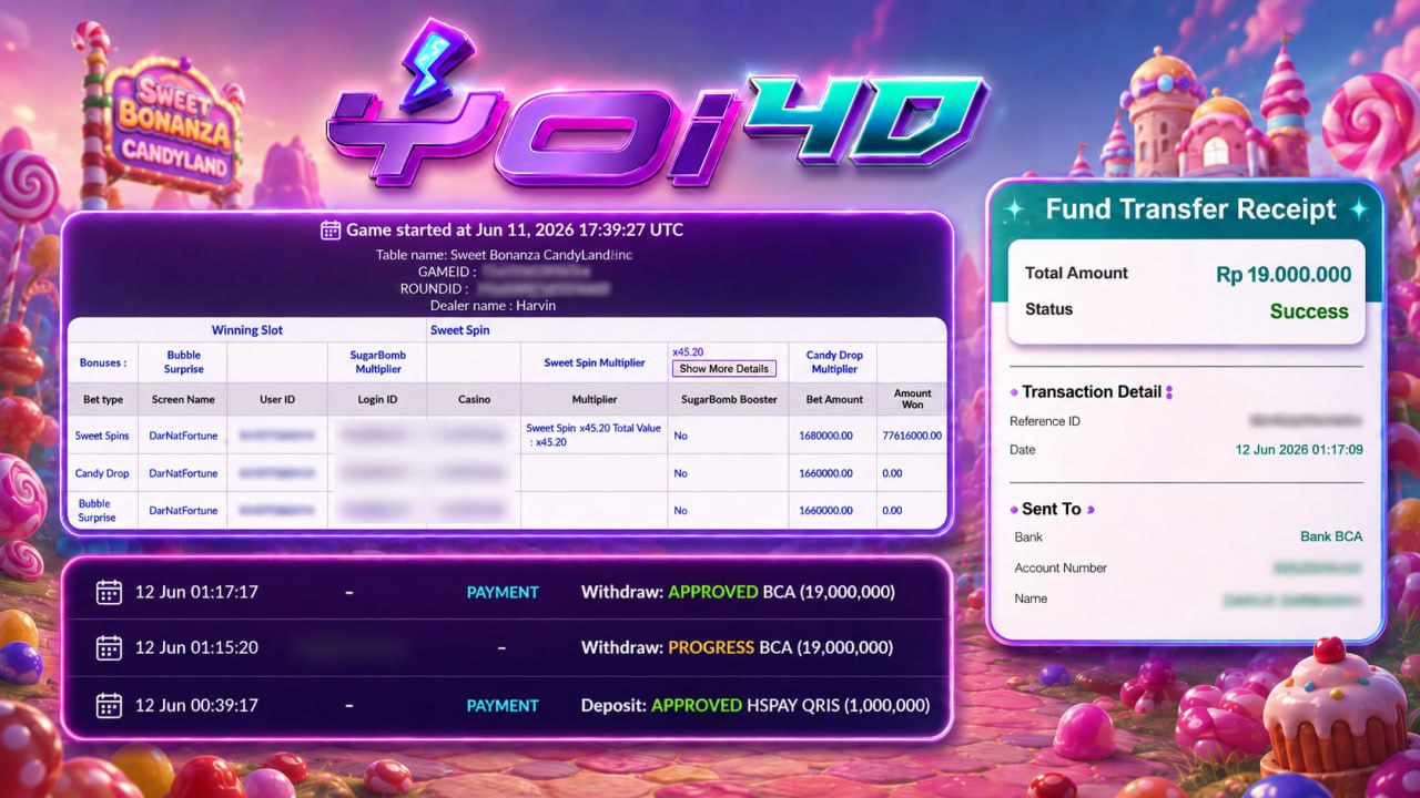🔥 SELAMAT KEPADA MEMBER YOI𝟰D 🔥
🎗AGEN SITUS TERPERCAYA
✅ C𝗼𝗯𝗮 𝗱𝘂𝗹𝘂 — 𝗺𝗲𝗻𝗮𝗻𝗴 𝗯𝗮𝗿𝘂