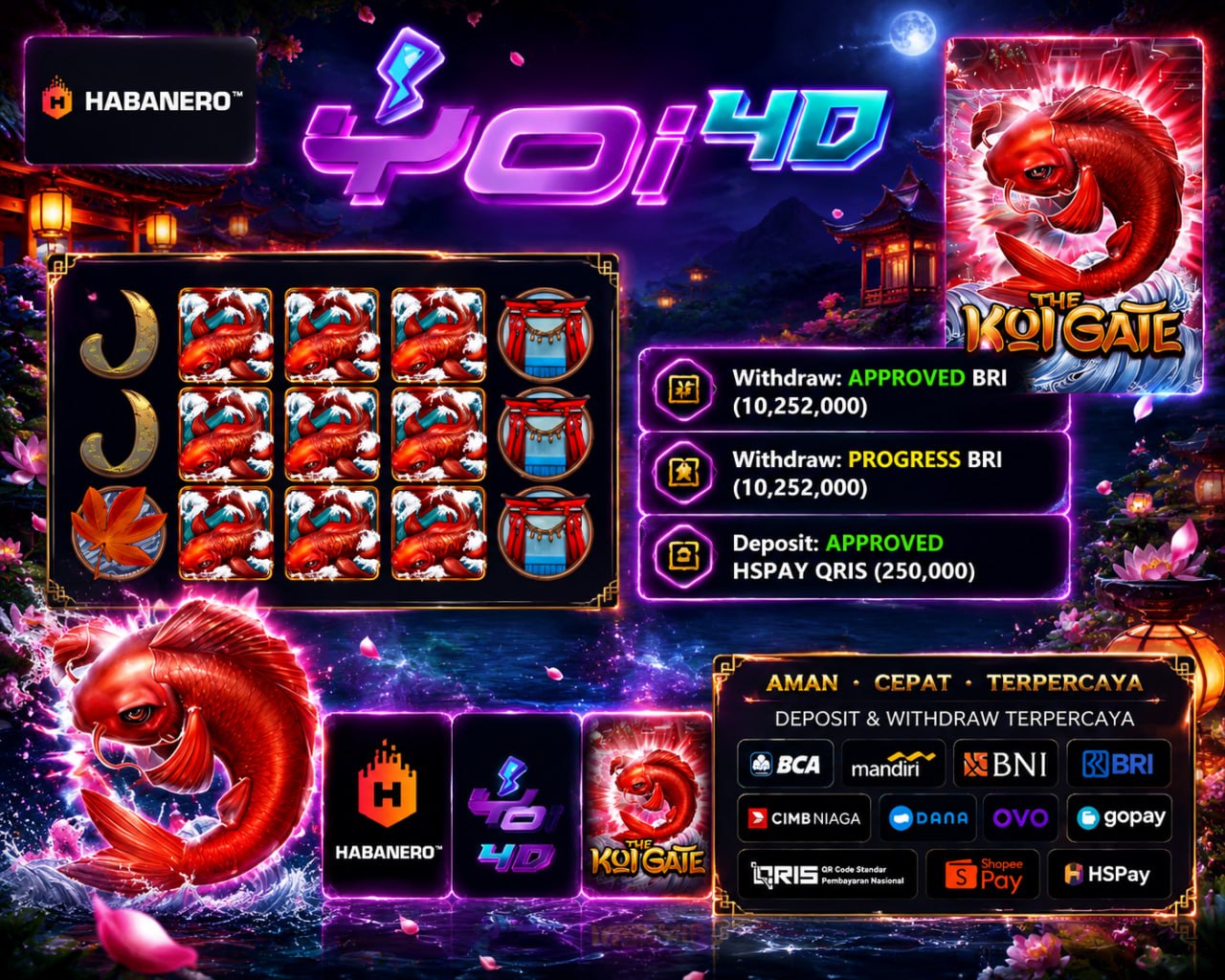 🔥SELAMAT KEPADA MEMBER YOI𝟰D🔥
DEPOSIT : RP 250.000
WITHDRAW : RP 10.252.000
LINK