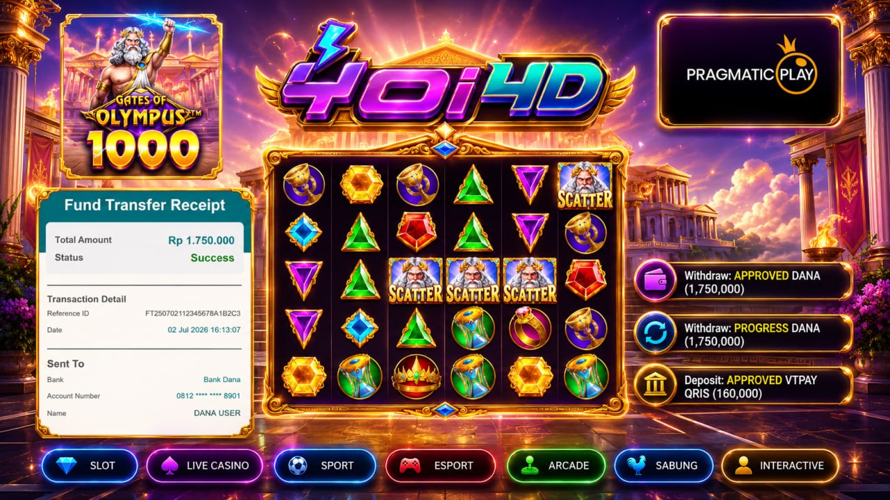 🔥SELAMAT KEPADA MEMBER YOI𝟰D🔥
DEPOSIT : RP 160.000
WITHDRAW : RP 1.750.000
LINK 