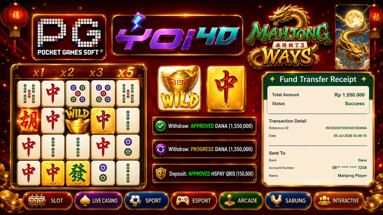 🔥SELAMAT KEPADA MEMBER YOI𝟰D🔥
DEPOSIT : RP 150.000
WITHDRAW : RP 1.550.000
LINK 