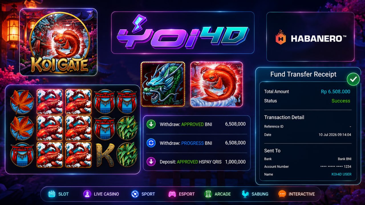 🔥SELAMAT KEPADA MEMBER YOI𝟰D🔥
DEPOSIT : RP 1.000.000
WITHDRAW : RP 6.508.000
LIN