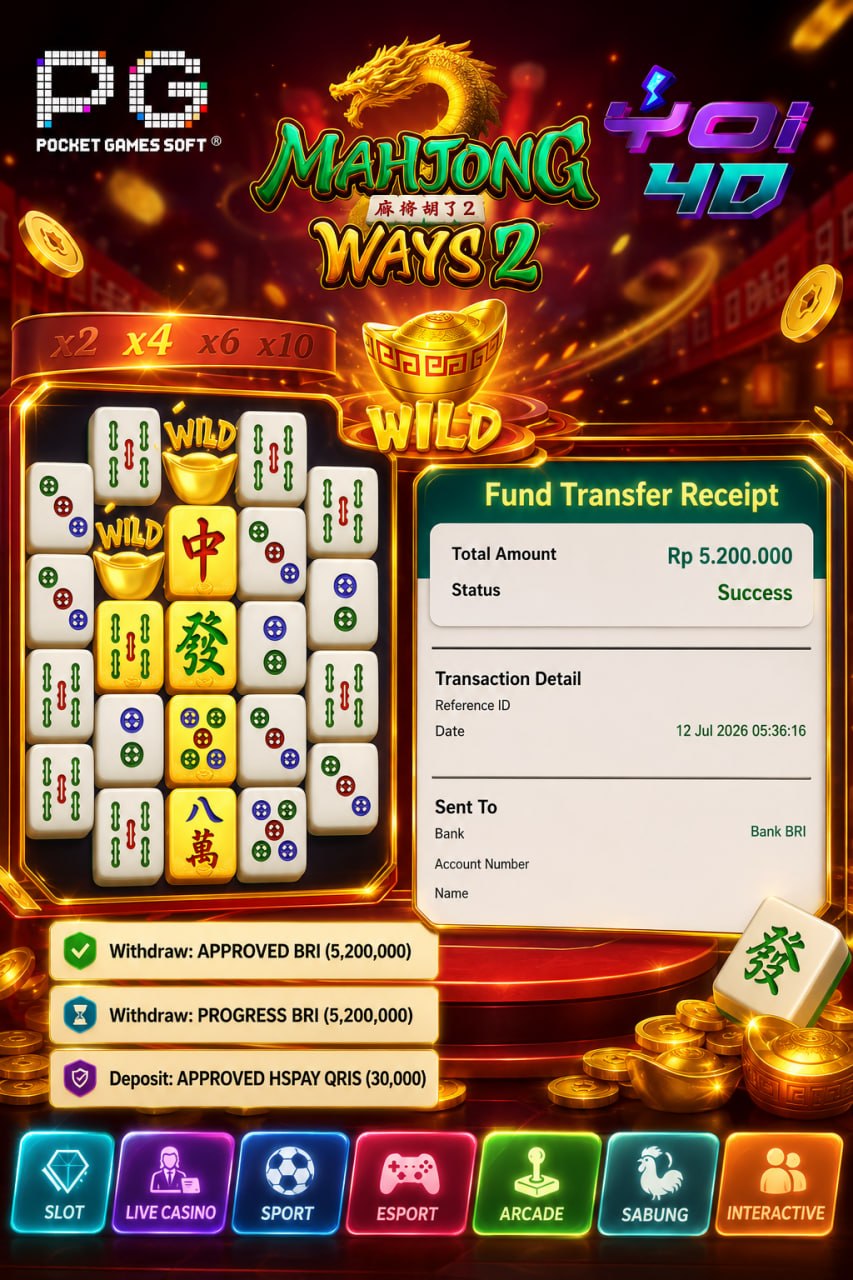🔥SELAMAT KEPADA MEMBER YOI𝟰D🔥
DEPOSIT : RP 30.000
WITHDRAW : RP 5.200.000
LINK D