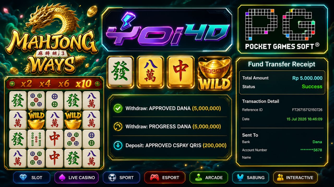 🔥SELAMAT KEPADA MEMBER YOI𝟰D🔥
DEPOSIT : RP 200.000
WITHDRAW : RP 5.000.000
LINK 