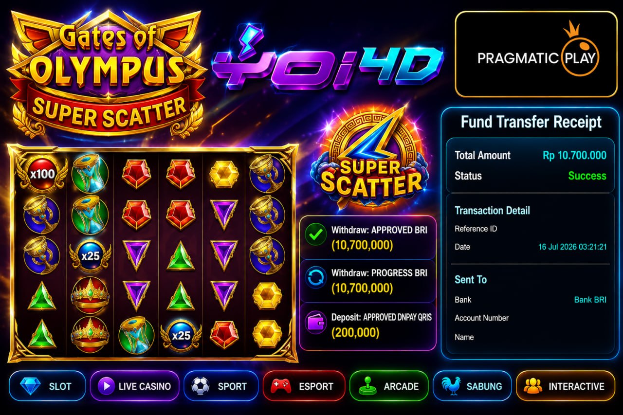 🔥SELAMAT KEPADA MEMBER YOI𝟰D🔥
DEPOSIT : RP 200.000
WITHDRAW : RP 10.700.000
LINK