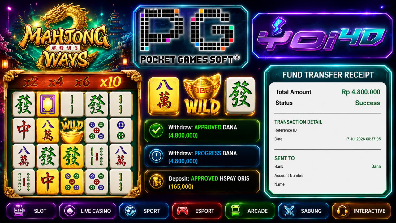 🔥SELAMAT KEPADA MEMBER YOI𝟰D🔥
DEPOSIT : RP 165.000
WITHDRAW : RP 4.800.000
LINK 