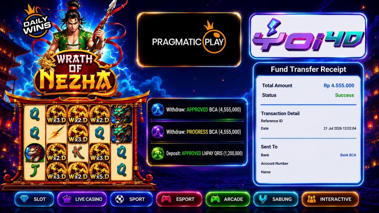 🔥SELAMAT KEPADA MEMBER YOI𝟰D🔥
DEPOSIT : RP 1.200.000
WITHDRAW : RP 4.555.000
LIN