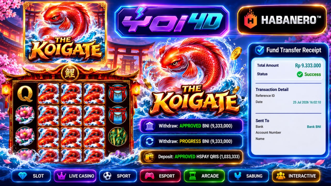 🔥SELAMAT KEPADA MEMBER YOI𝟰D🔥
DEPOSIT : RP 1.033.333
WITHDRAW : RP 9.333.333
LIN