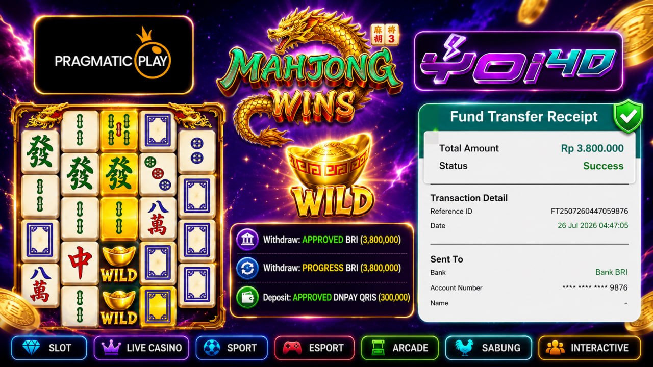 🔥SELAMAT KEPADA MEMBER YOI𝟰D🔥
DEPOSIT : RP 300.000
WITHDRAW : RP 3.800.000
LINK 