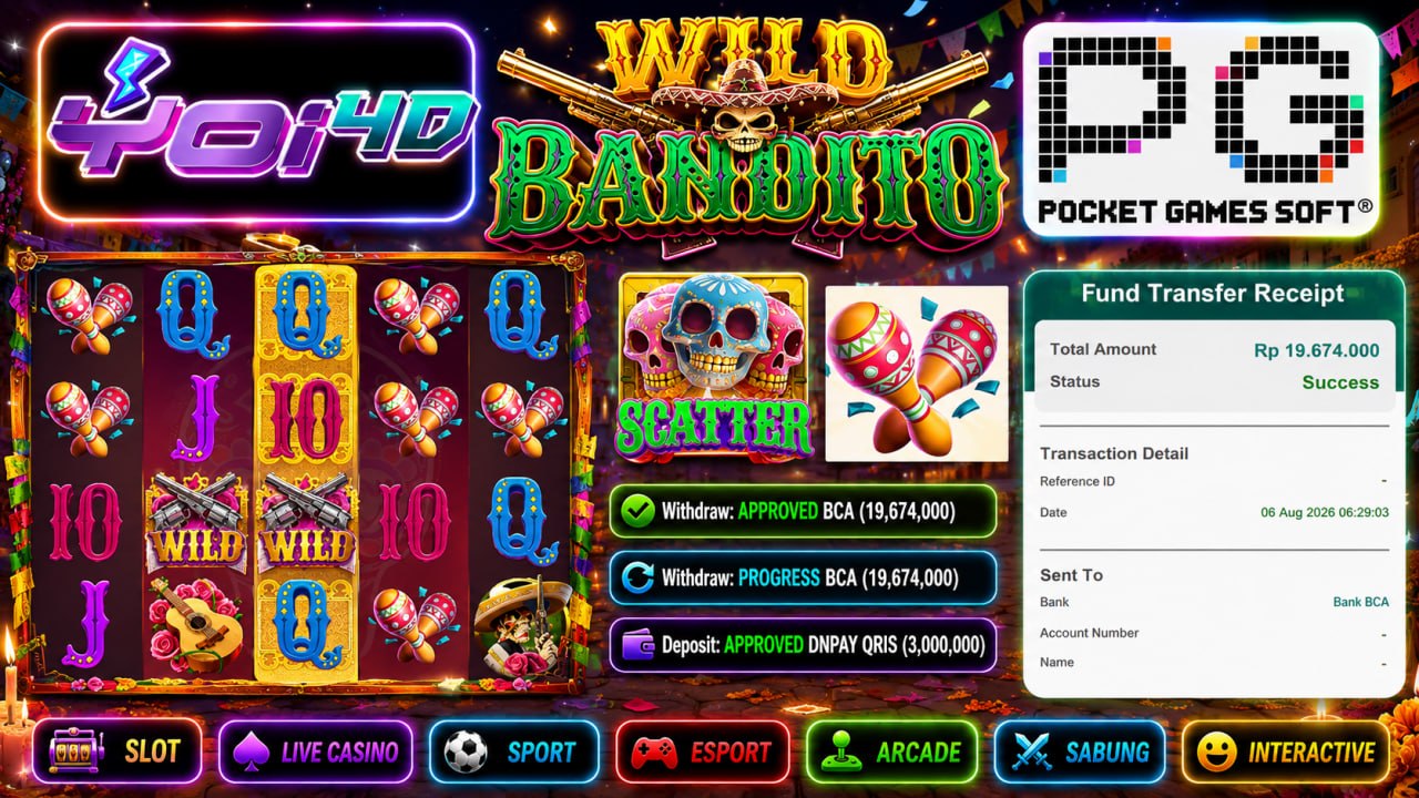 🔥SELAMAT KEPADA MEMBER YOI𝟰D🔥
DEPOSIT : RP 3.000.000
WITHDRAW : RP 19.674.000
LI