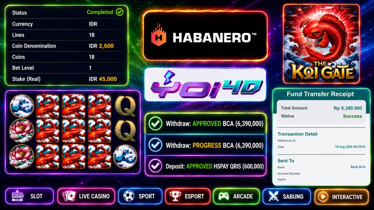 🔥SELAMAT KEPADA MEMBER YOI𝟰D🔥
DEPOSIT : RP 600.000
WITHDRAW : RP 6.390.000
LINK 