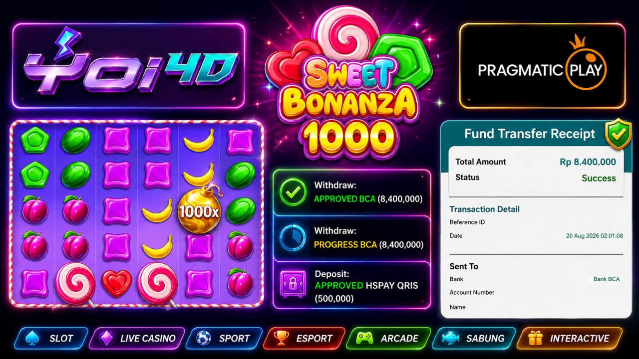 🔥SELAMAT KEPADA MEMBER YOI𝟰D🔥
DEPOSIT : RP 500.000
WITHDRAW : RP 8.400.000
LINK 