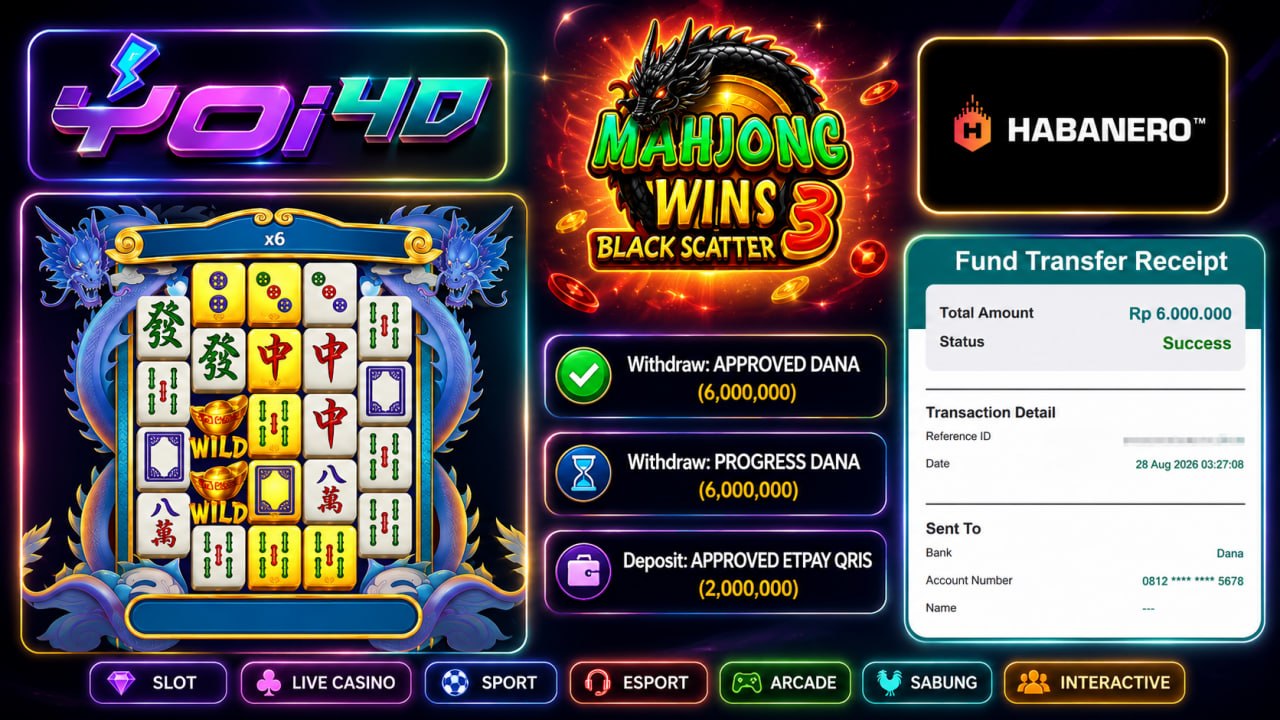 🔥 SELAMAT KEPADA MEMBER YOI𝟰D 🔥
DEPOSIT : RP 2.000.000
WITHDRAW : RP 6.000.000
L