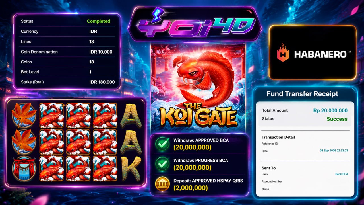 🔥 SELAMAT KEPADA MEMBER YOI𝟰D 🔥
DEPOSIT : RP 2.000.000
WITHDRAW : RP 20.000.000

