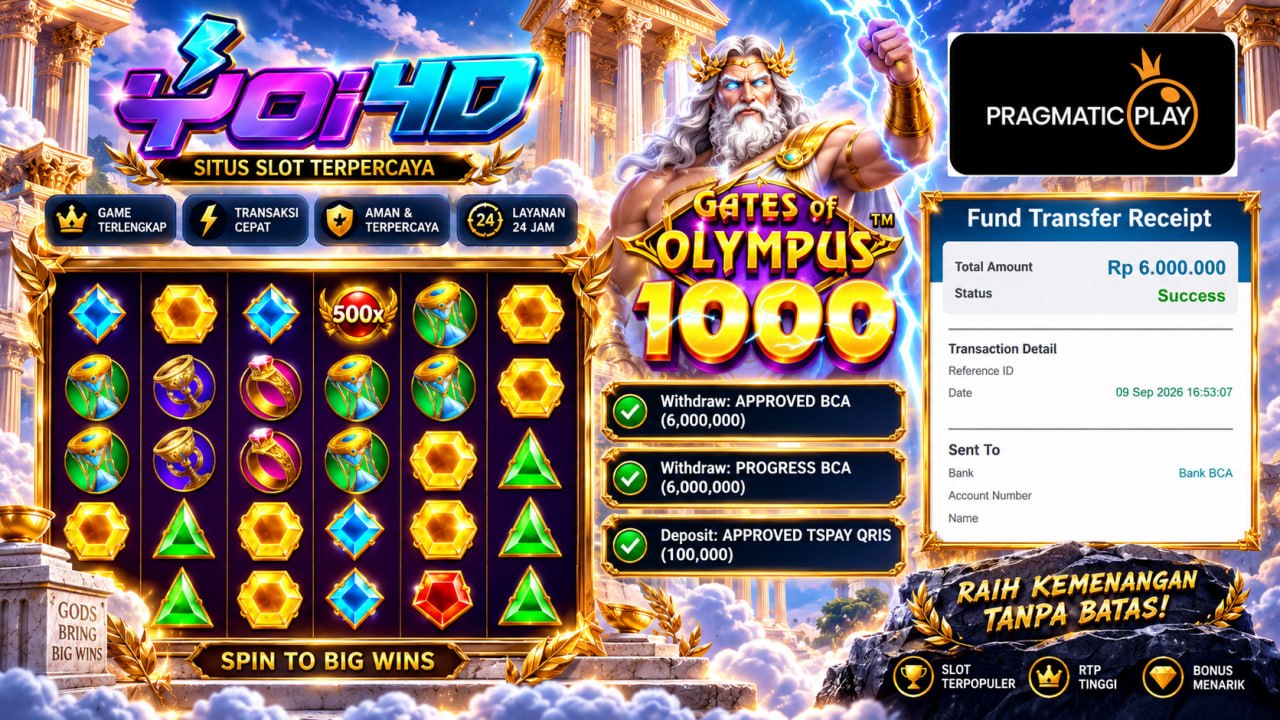 🔥 SELAMAT KEPADA MEMBER YOI𝟰D 🔥
DEPOSIT : RP 100.000
WITHDRAW : RP 6.000.000
LIN